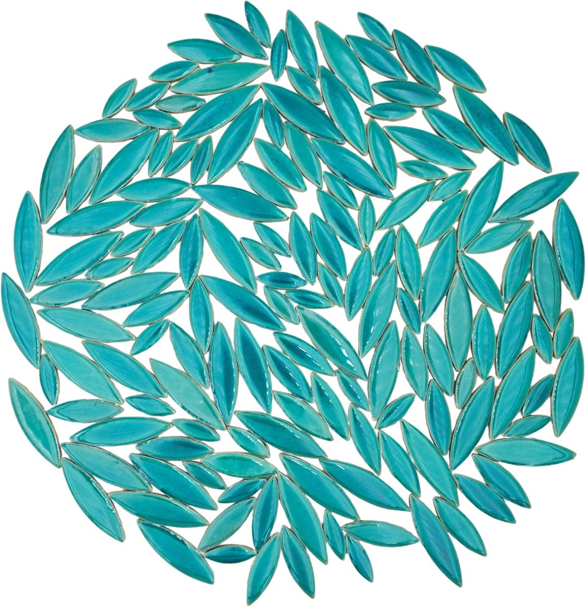 Mozaïek Tegels - Keramische Bladvormen - Decoratie Projecten - Mix Van Maten - 0.5kg - Groen
