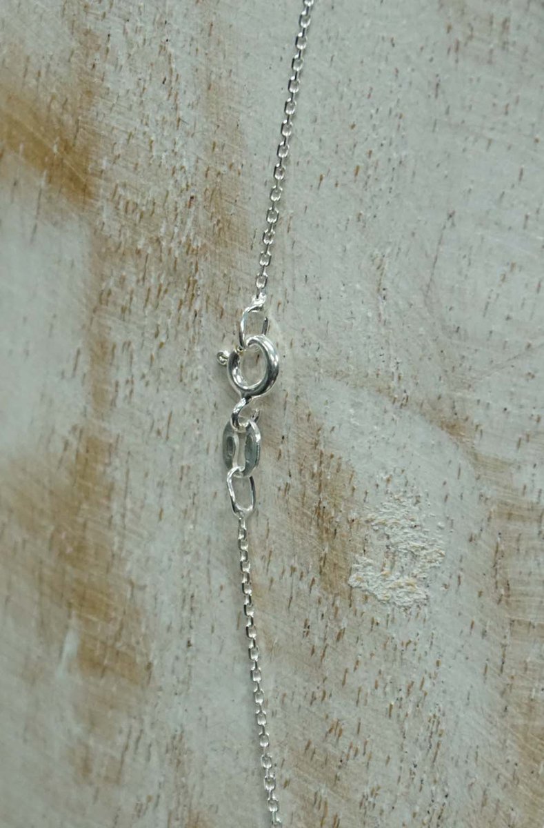 Sterling zilveren ketting zonder hanger rond schakels lengte 55 cm, dikte 0,5 mm - 925 zilver ketting lengte 55 cm - kettingen zonder hanger voor dames en heren - zilveren ketting voor hangers - smalle zilveren ketting 0,5 mm dik - chain for woman