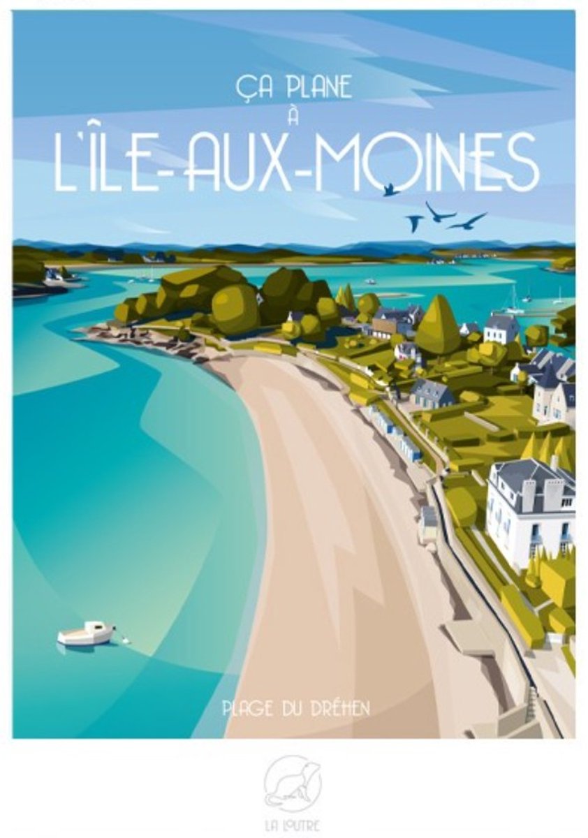 La Loutre legpuzzel Ca Plane à l'ÎLE-AUX-MOINES - 1000 stukjes puzzel.