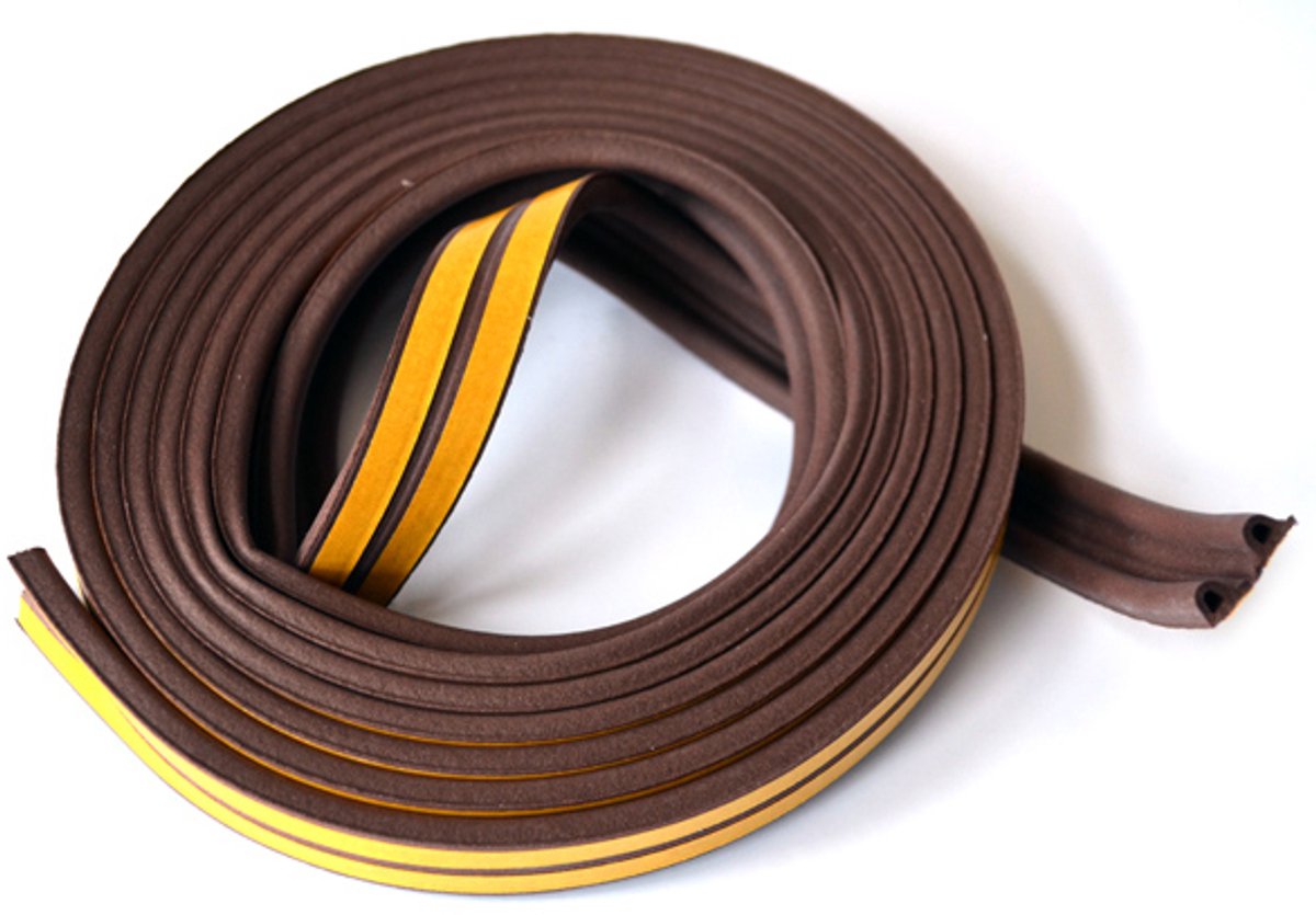 Stomil Sanok Zelfklevende EPDM Rubber Dichting Type D 100m Bruin