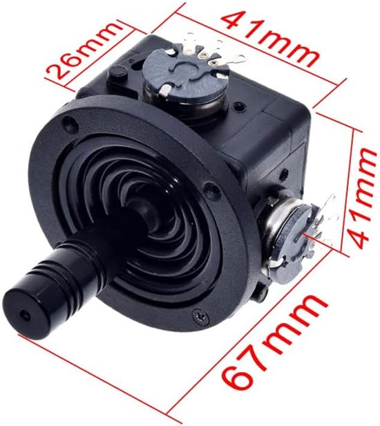 Joystick Controller - 2-Axis Bediening - Precisie Besturing - Traploze Regelbaarheid - 10K Ohm - Zwart — afbeelding 5