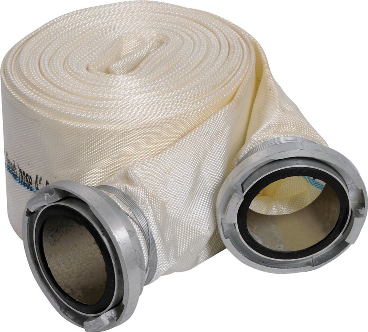 Platoprolbare Afvoerslang / Brandweerslang 2 Inch - Inclusief Aluminium Snelkoppelingen - Hoogwaardig Polyester (Wit) - Voor Motorpomp & Waterpomp - Lichtgewicht & Flexibel