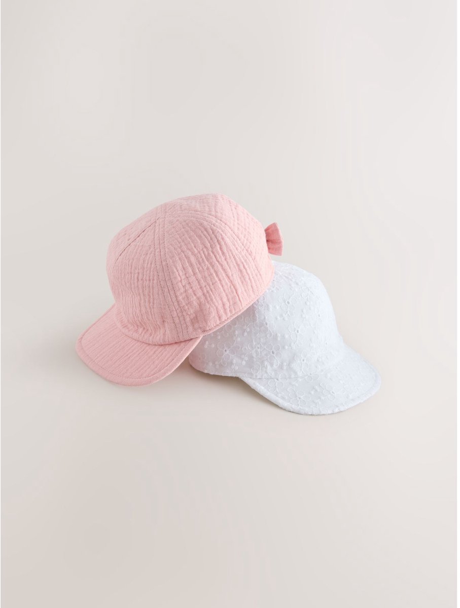 Next - Meisjes - Set van 2 babymutsjes - Roze