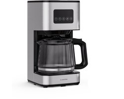 Klarstein Verosteel Filterkoffiemachine – RVS-koffiemachine, 1,5 L voor tot 12 kopjes, LCD-display, warmhoudfunctie 40 min, anti-druppelsysteem, automatische uitschakeling