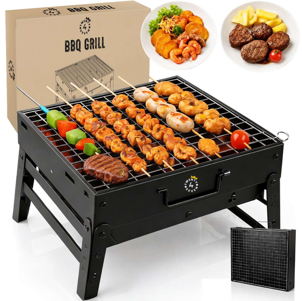 Twenty4seven BBQ Grill Tafel Barbecue Opvouwbaar
