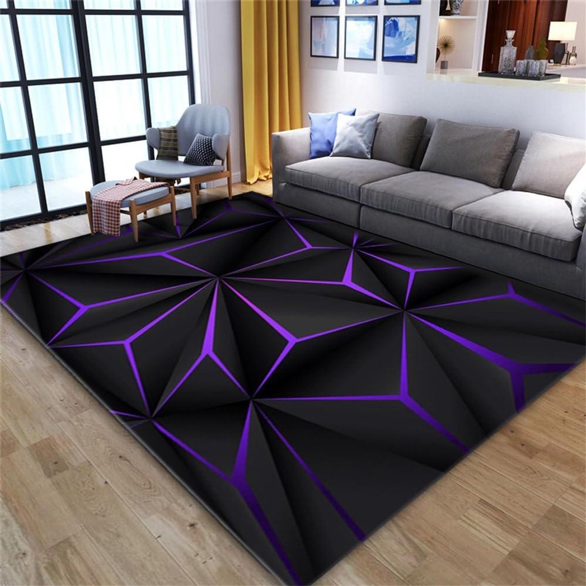 Abstract Geometrisch Kleed - Moderne Vloerbedekking - Woonkamer Decoratie - Oeko-Tex Gecer