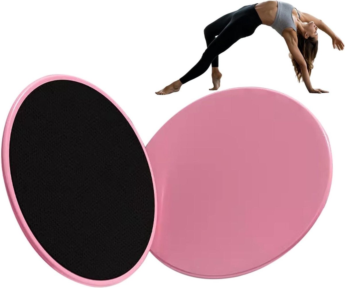 Core Sliders - Fitness Discs - Full Body Workout - Duurzaam ABS Materiaal - 17.5 cm Diameter - Roze