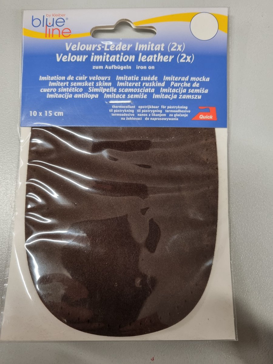 elleboogstukken donker bruin - ovaal - 10x15 cm - opstrijkbaar en opnaaibaar - elleboogstuk imitatie leer - donker bruin.