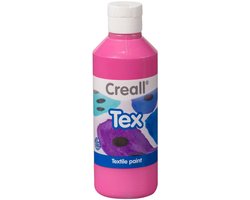 Creall Tex - Textiel- & Stoffenverf - Cyclaam donker roze - 250ml - Machine wasbaar na fixatie - Voor T-shirts, jeans, schoenen, stoffen tassen, meubels en auto-interieurs/hemelbekleding - Gemaakt in NL - Glutenvrij