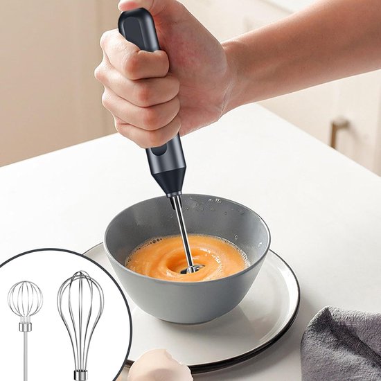 Elektrische handmixer met drie snelheidsstanden, oplaadbare draadloze handmixer, draagbare minimixer, geschikt om mee te koken. van Merkloos — afbeelding 5
