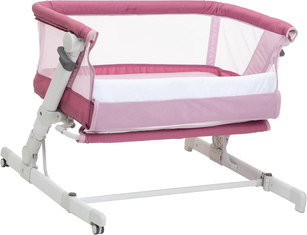 Babybedje Wieg - Co-slaapbed - Veilig Slapen - Compact Opvouwbaar - 93 x 69 x 81 cm - Roze