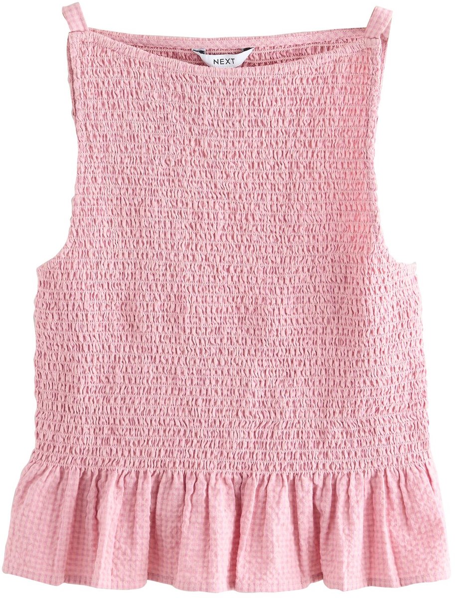 Next - Dames - Gerimpelde peplumtop - Roze