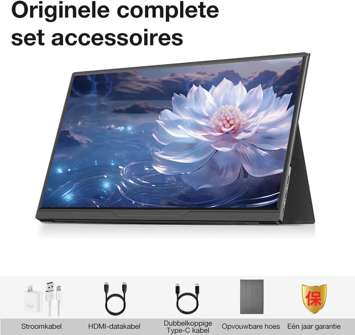 Lepow HC-L156A Portable Monitor – 15.6 inch Full HD – USB-C & HDMI – Draagbare Monitor voor Laptop, PS5, Xbox & Switch – IPS Display