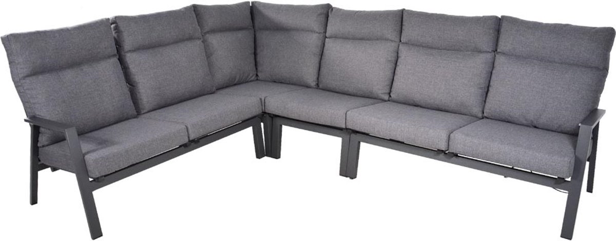 Lesli Living - Loungebank Ohio - Antraciet - 142,5x83x98cm
