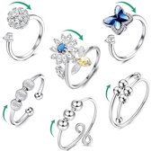 Anneau ouvert réglable anti-anxiété pour femme - INF - Spinner Fidget Anneau ouvert réglable anti-anxiété pour femme - INF - Spinner Fidget