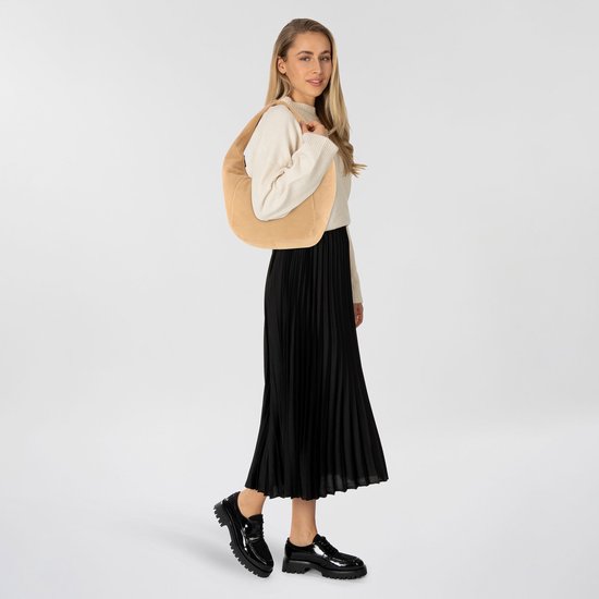 LIEBESKIND BERLIN Cuir Sac à épaule Farrah Hydro Suede Hobo Bag Beige