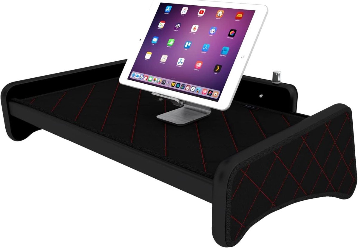 Dashboard Tafel - Middenconsole Organizer - Reizen en Werk - Specifieke Pasvorm - Zwart Rood