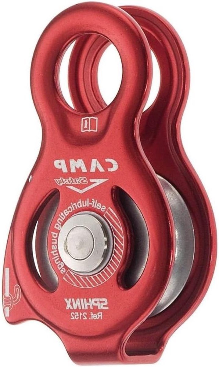 Kabelrol - Katrol - Klimsport - Zelfsmerende glijlagers - 13mm kabel - Rood