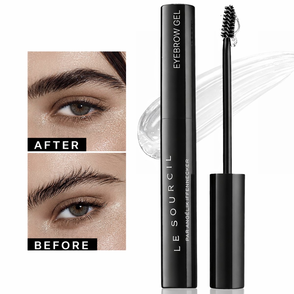 Le Sourcil Le Gel - Transparante Wenkbrauwgel - Wenkbrauw Mascara met Mini Borstel voor Fixatie
