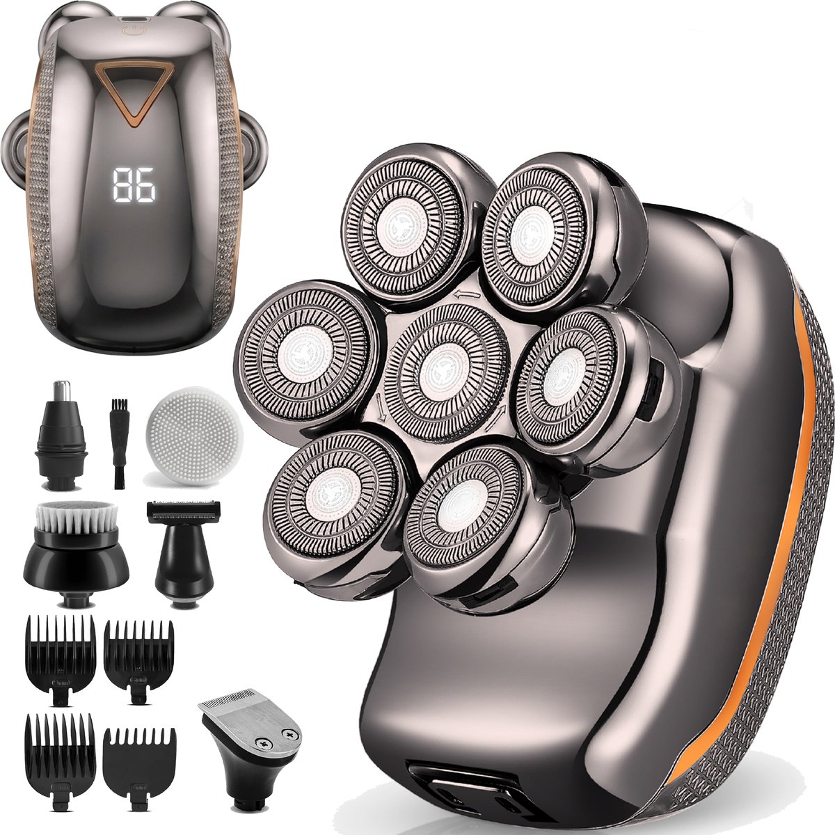 Scheerapparaat Mannen 7-in-1 - Pro Skull Shaver - Hoofd - Scheerapparaat - €34,95