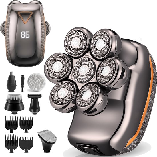 Scheerapparaat Mannen 7-in-1 - Pro Skull Shaver - Hoofd - Scheerapparaat - €31,95