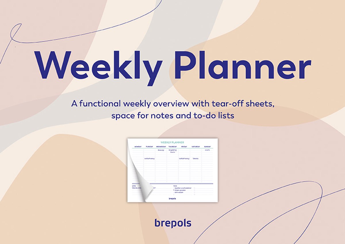 Brepols Weekly Planner [1.890] - Ongedateerd - Engels - 29.7 x 21 cm - Beige