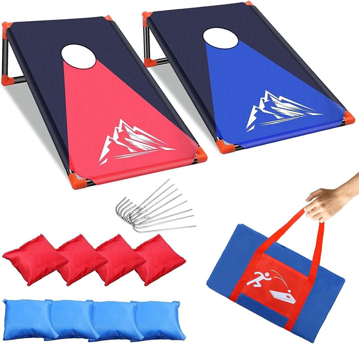 Draagbare Gooi Set - Maïs Gaten Spel - Buiten Spelen - Robuust PVC Frame - 100x60 cm