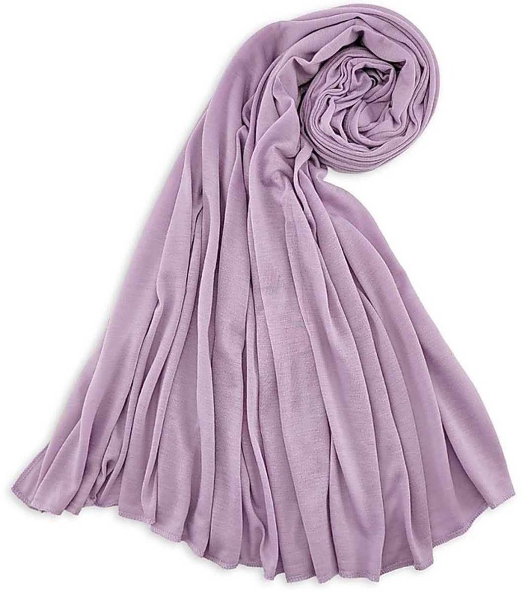 JB Collection - Hoofddoeken - hoofddoek polyester jersey uni lila - lila