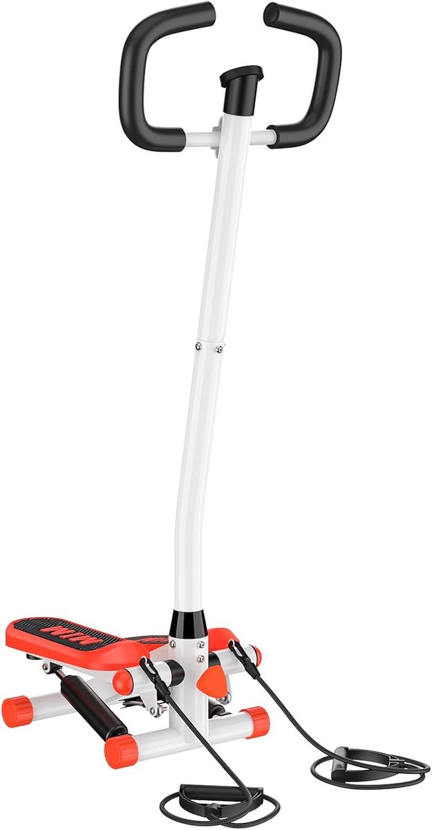 Mini Stepper - Fitnessapparaat Cardiostepper - Thuis Trainen - Zacht voor Gewrichten - 112 cm Hoog - Wit