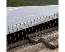Vogelpinnen Zonnepanelen - Duivenwering Dak - Voorkomen Nestelen - Roestvrij Staal - 50 x 27 cm