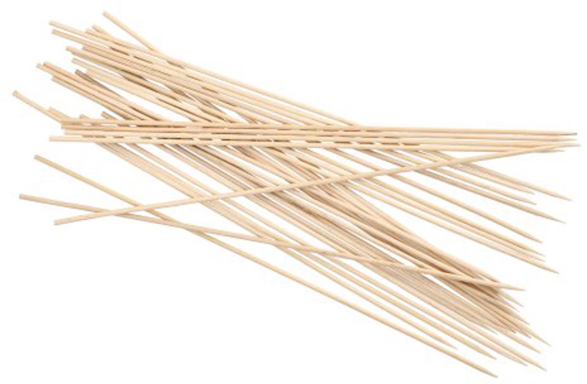 20x 500 Sjasliekstokjes hout pure Ø 3 mm · 30 cm