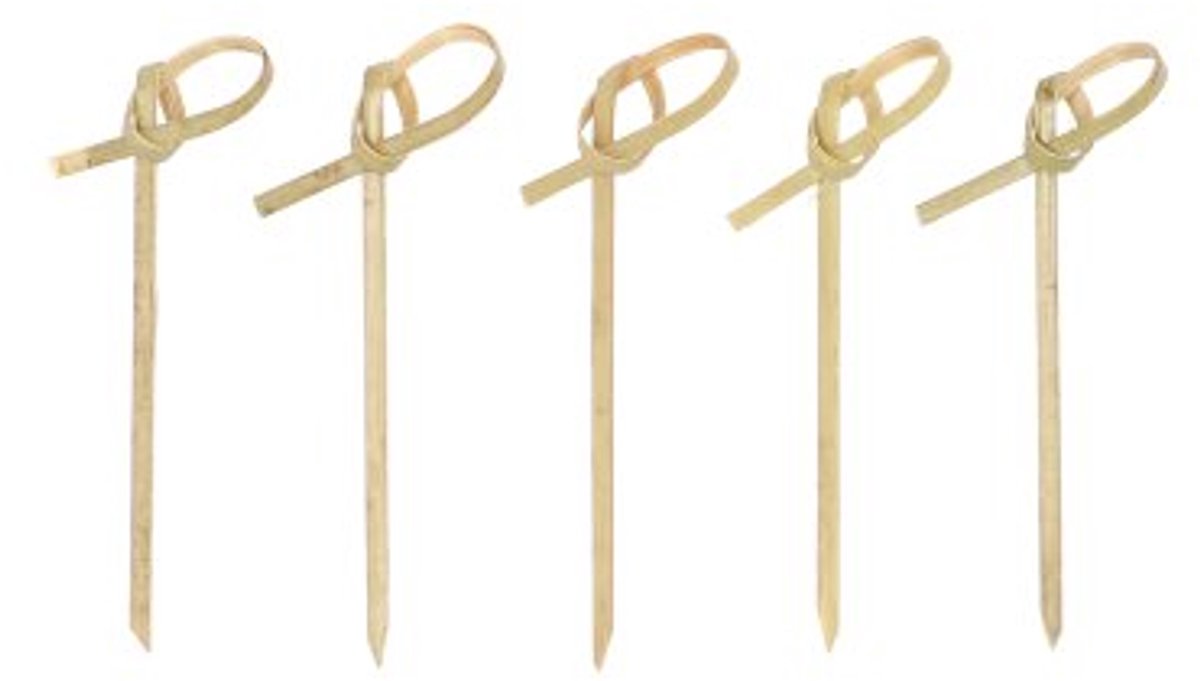 6x 250 Fingerfood prikkers pure 6 cm Knot