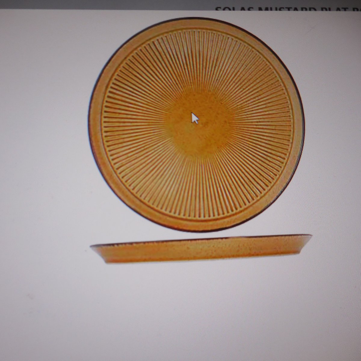 Solas Mustard Plat Bord D27cm