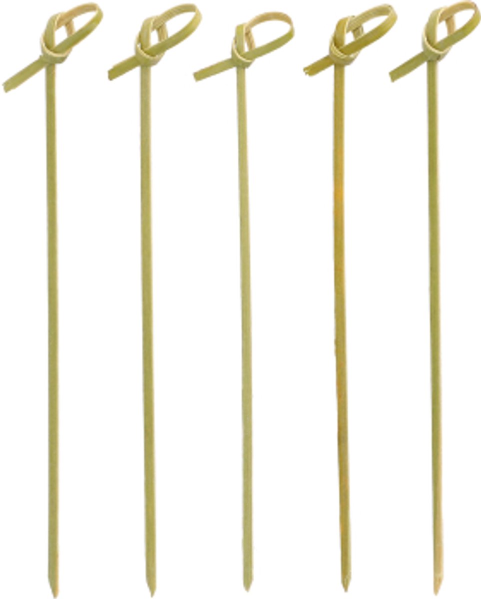 10x 250 Fingerfood prikkers pure 15 cm Knot