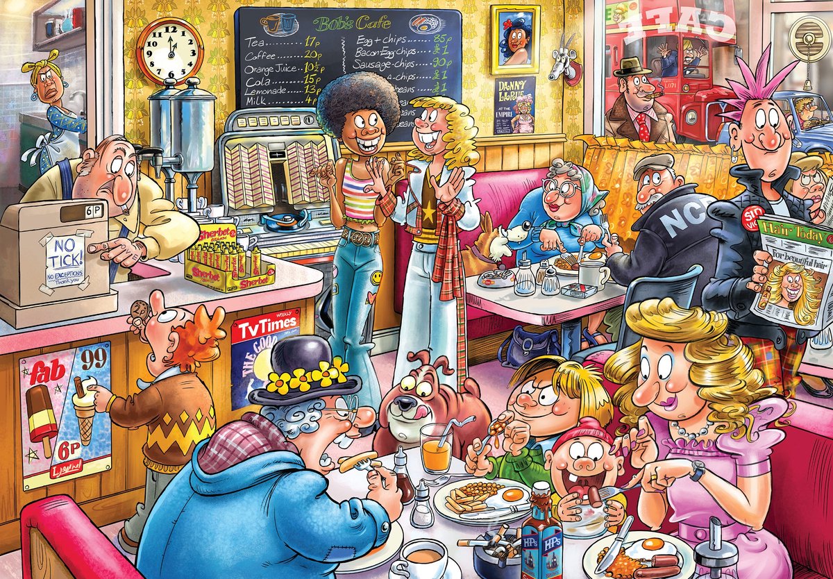 Wasgij Destiny 27 - Van Cafetaria Naar Koffiebar! - 1000 stukjes puzzel - Legpuzzel — afbeelding 2