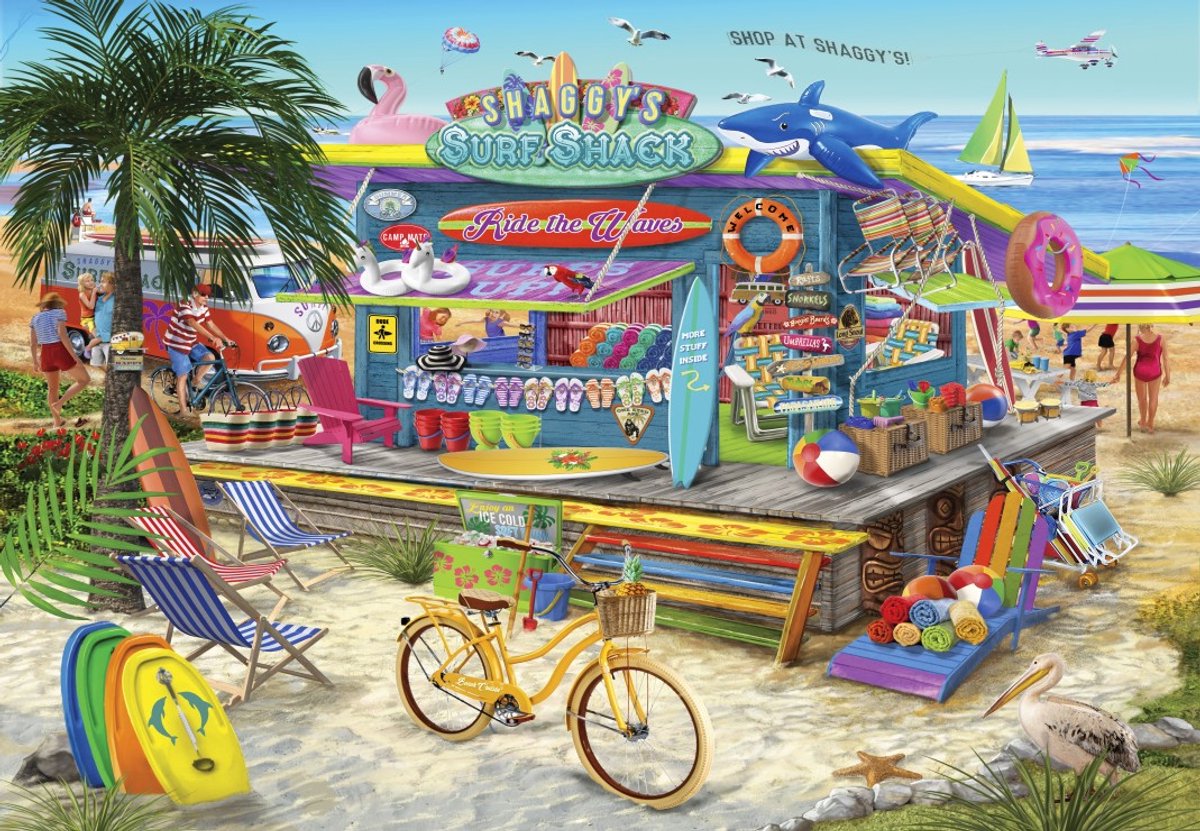 Bluebird Puzzle legpuzzel Shaggy's Surf Shack - 1000 stukjes strand.