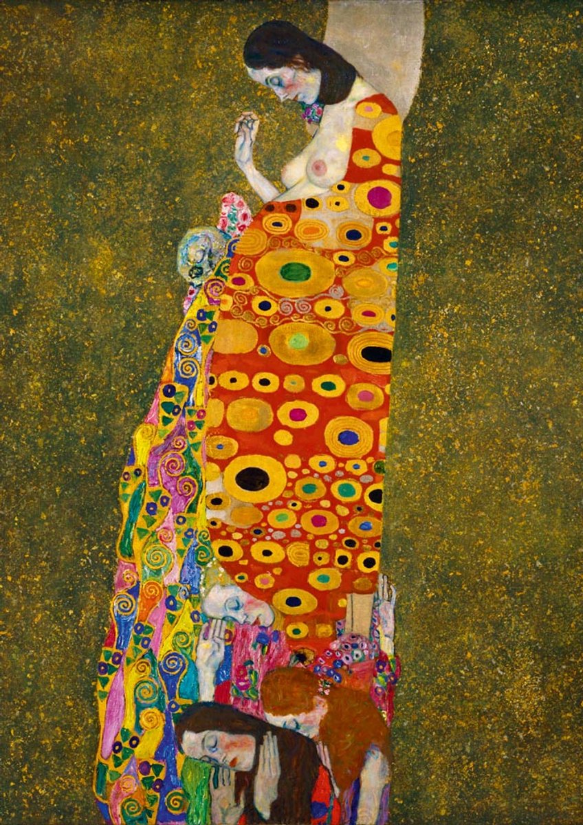 Bluebird Puzzle kunst puzzel Gustave Klimt Hope II 1908 1000 stukjes.
