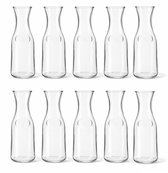 COSY&TRENDY Karaf uit glas - 1 liter - VOORDEELSET met 10 stuks