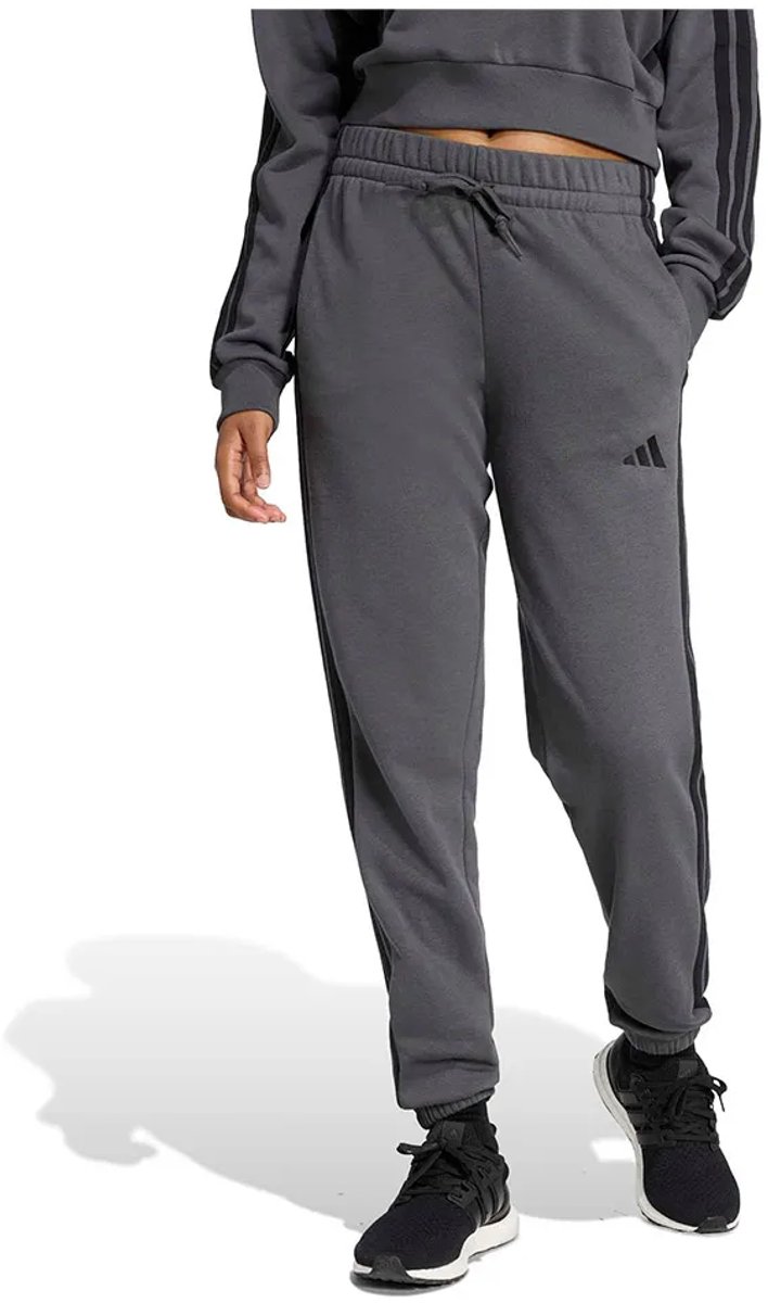 Adidas Essentials 3 Stripes French Terry Cuffed Joggers L Regular Vrouw Zwart