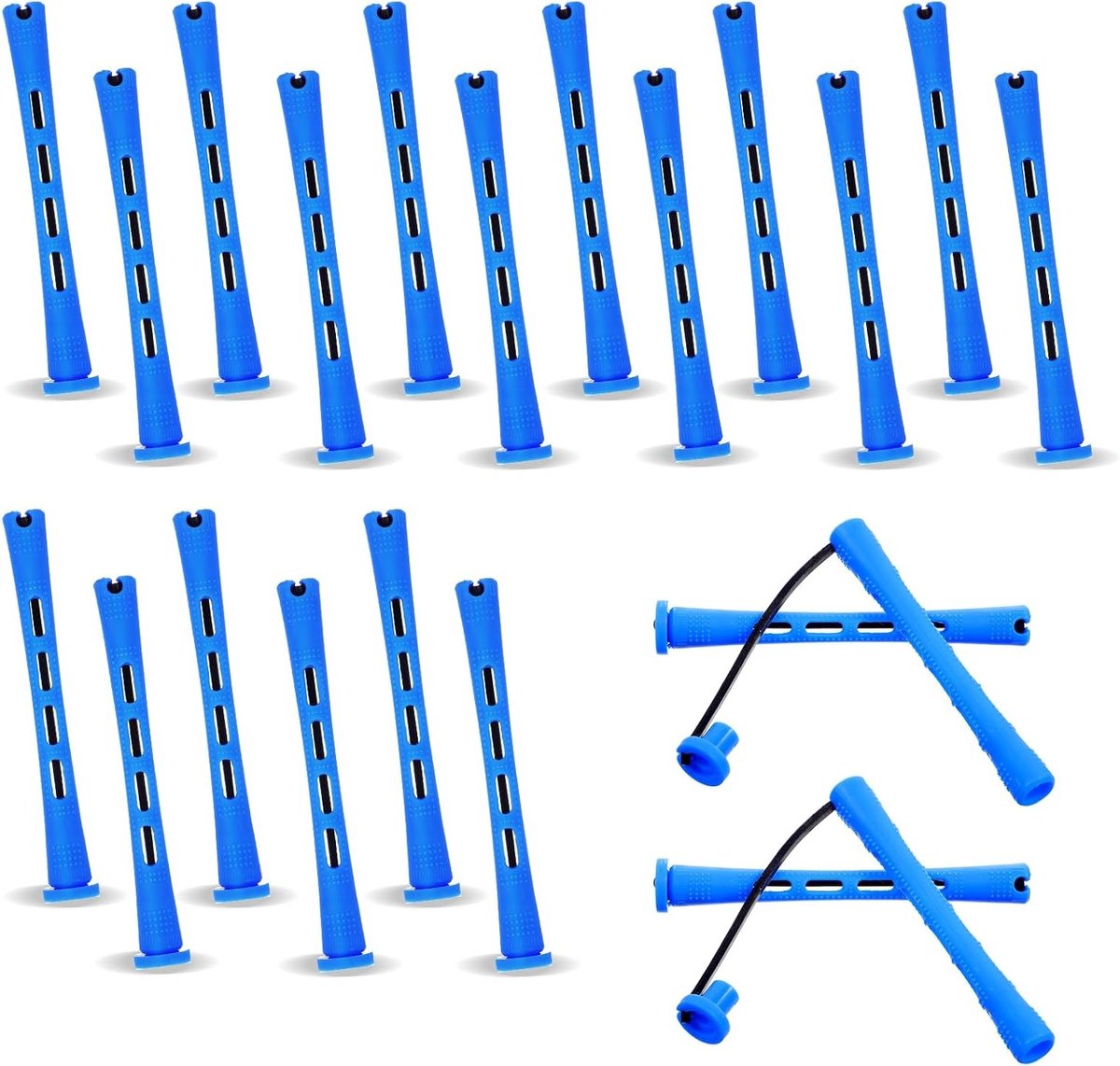 20 Stuks Permanente Krulrollers voor Kort Haar - Kleine Plastic Krulstaven voor Medium en Lange Krullen