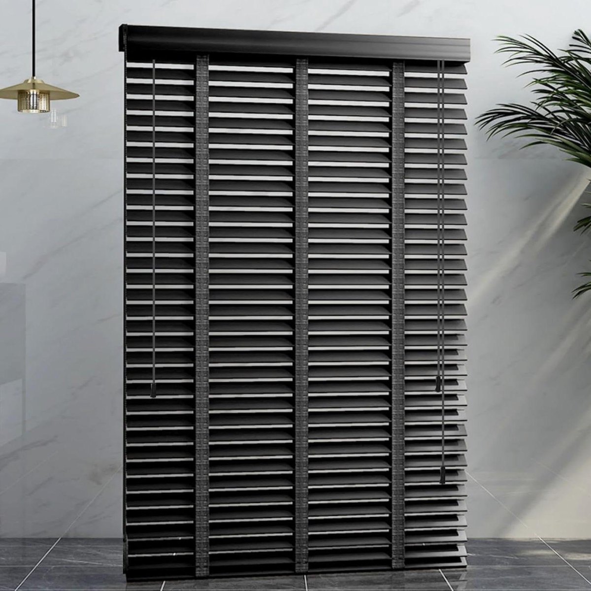 Houten Jaloezieën - Raambekleding Gordijn - Privacy Creëren - Natuurlijk Massief Hout - 60