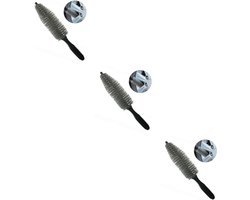 Auto Wielborstels - Velgborstel Bandenborstel - Auto Reinigen - Puntige Borstelkop - 32 cm - Zwart