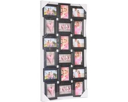 XL Fotolijst Collage - Meerdere Foto's Lijst - Muur Decoratie - 3D-look Overlappend - 52.5 x 102.5 cm - Zwart