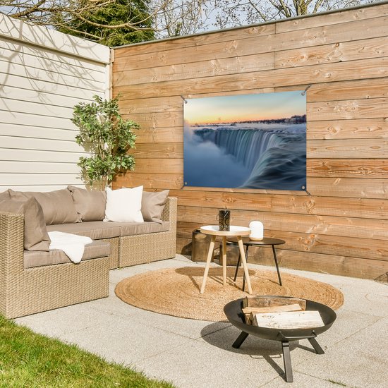 Sunset at Niagara Falls in North Amérique Garden Poster 90x60 cm - Toile de jardin / Peintures extérieur / Peintures d'extérieur (décoration de jardin)
