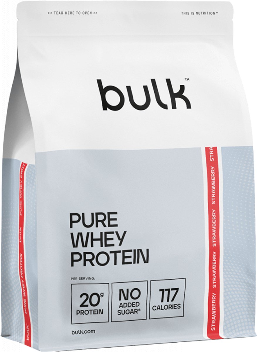 Bulk Pure Whey Protein (450g) Strawberry - Eiwitten - Wei-eiwit concentraat