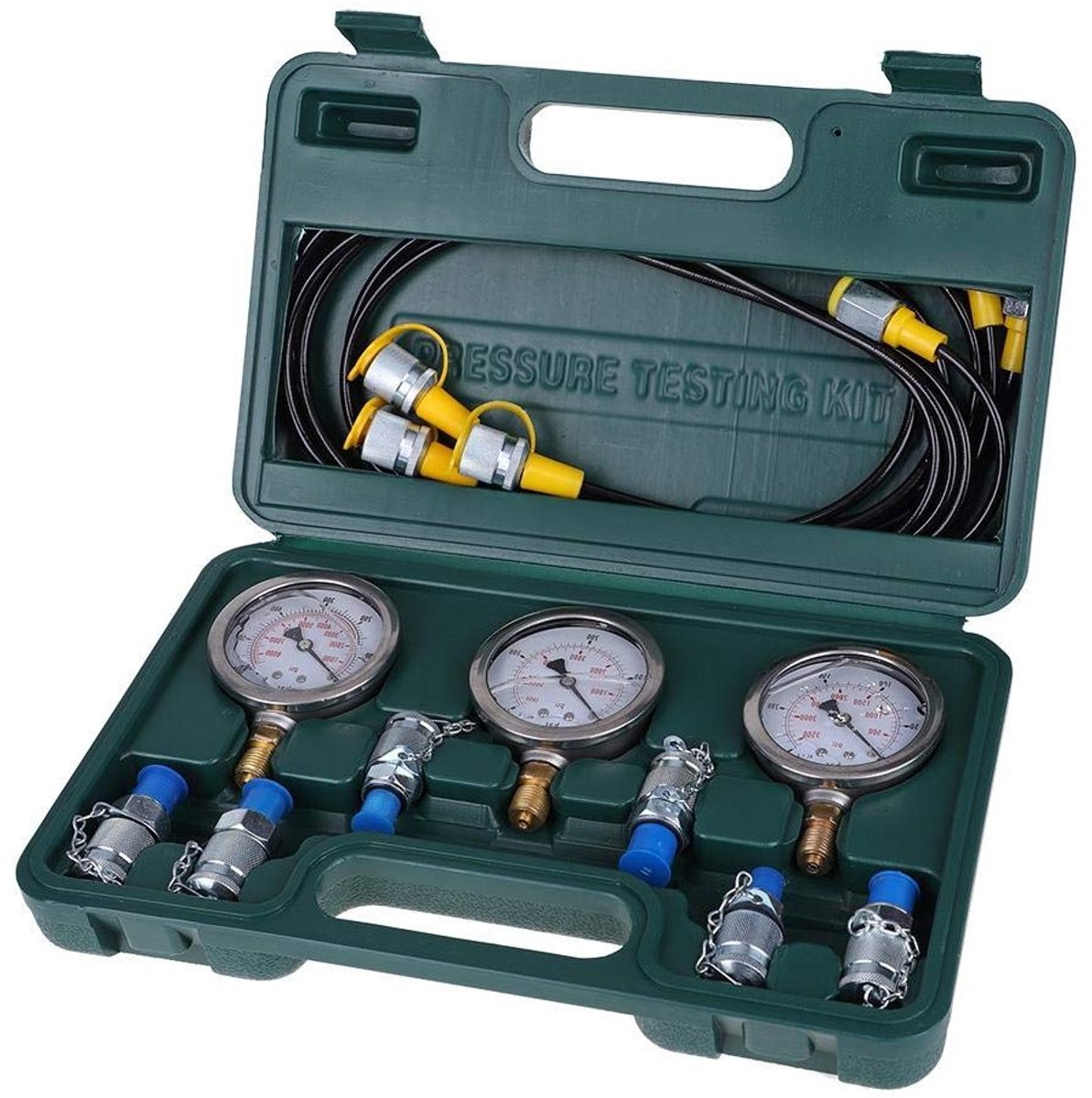 Hydraulische Drukmeter Set voor Graafmachines met Testslang en Koppeling voor Precisie Druktesten van Bouwmachines