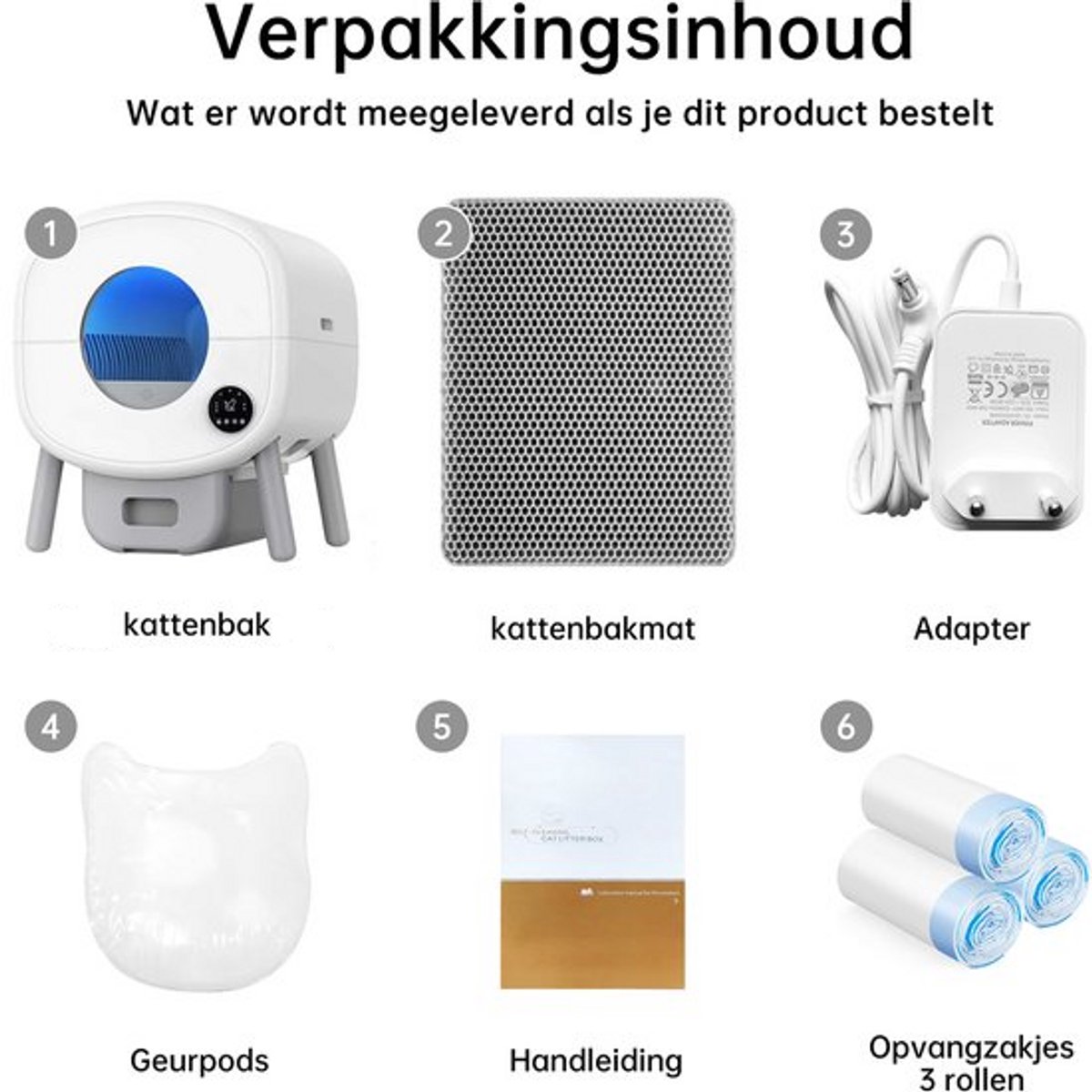 Zelfreinigende XXL Kattenbak - Automatisch 95L thumbnail 7