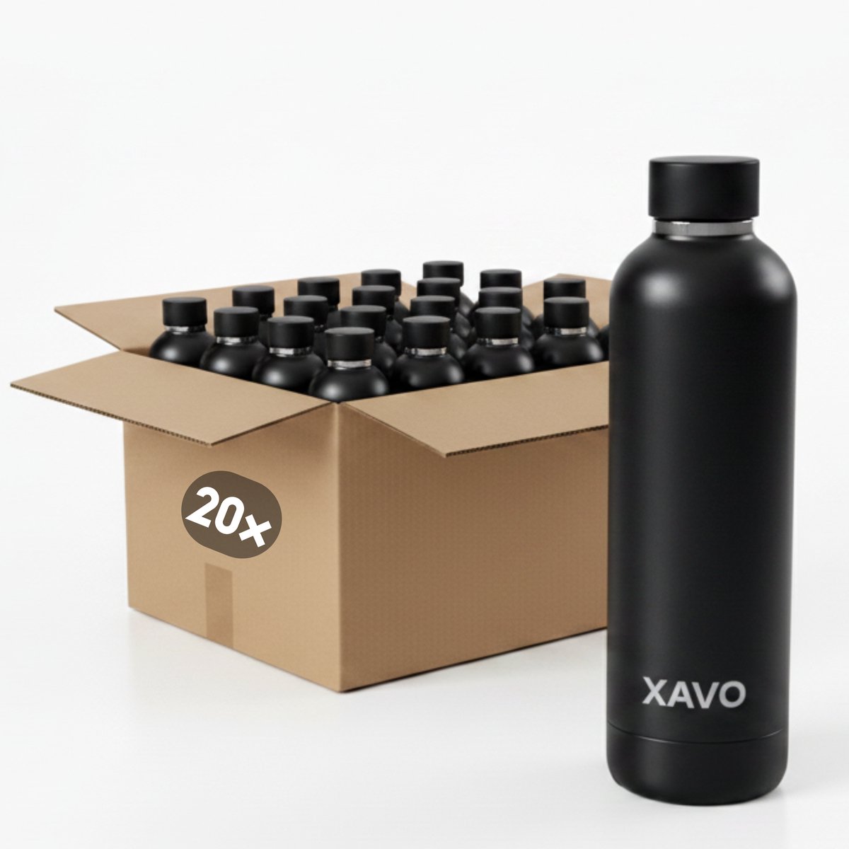 Duurzame RVS Thermosfles 500 ml – Zwart – Lekvrij & Warmhoudend