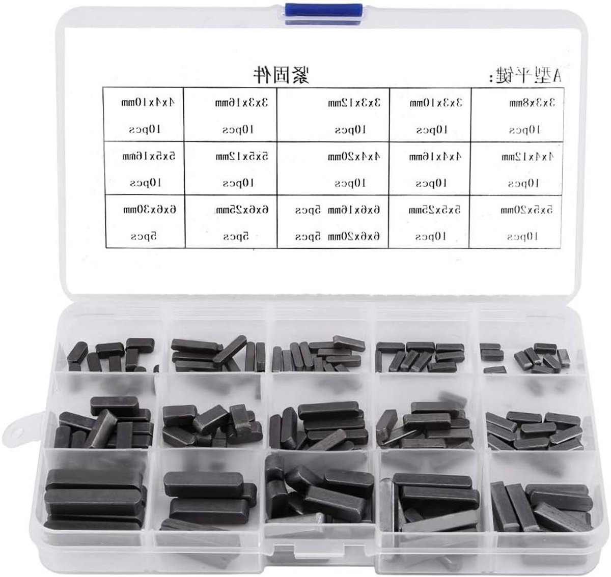 Set van 140 ronde kop verenwijken met parallelle aandrijfas 8mm 10mm 12mm 16mm 20mm 25mm 30mm, inclusief golfsleutel en accessoires voor precisiewerk