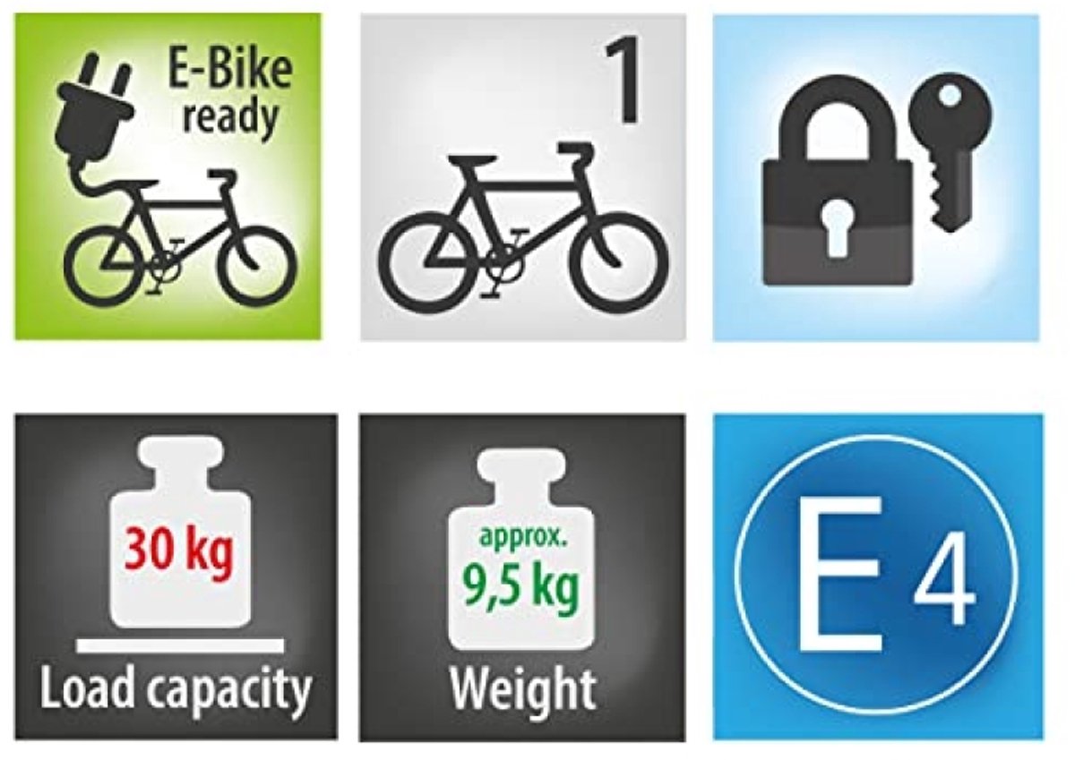 Fietsendrager voor trekhaak - voor 1 fiets - geschikt voor e-bike en oversized frames - gedeeltelijk voorgemonteerd - met snelsluiting en framehouder - model 11559 – foto 6